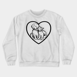 Dog Cat Heart Crewneck Sweatshirt